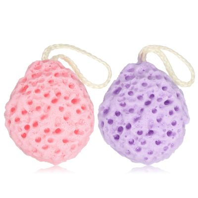 2 Pcs Exfoliating Bath Sponge, Soft Shower Sponge Loofah Body Scrubber