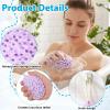 2 Pcs Exfoliating Bath Sponge, Soft Shower Sponge Loofah Body Scrubber view 3