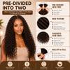 Detedet Deep Wave Boho Braiding Human Hair Chocolate Brown Curly 50g Per Bundle Total 100g 22 Inch Brown Human Braiding Bulk Hair Brazilian Virgin Boho Hair for Braids view 3