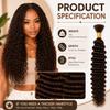Detedet Deep Wave Boho Braiding Human Hair Chocolate Brown Curly 50g Per Bundle Total 100g 22 Inch Brown Human Braiding Bulk Hair Brazilian Virgin Boho Hair for Braids view 4