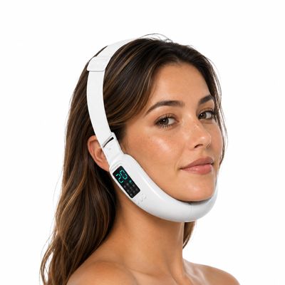 V Face Machine for Double Chin, Jawline Contouring Device with 8 Modes & 15 Adjustable Intensities, Wireless V-Line Device for Defined Facial Contours