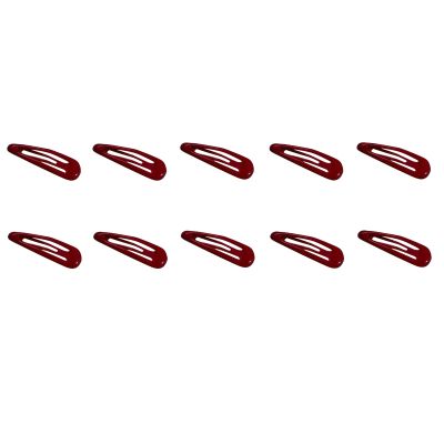 10 Pack Metal Snap Hair Clip Small Red Barrettes, Drip and Star Shape Pins Accessories for Women All Types