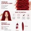 Deep Wave Crochet Curly Hair Extensions (4-Pack) Lightweight Synthetic Braiding Hair for Crochet Styles, Full Natural Volume for Daily Wear, Holidays, and Parties (Color-B,4PC) view 2