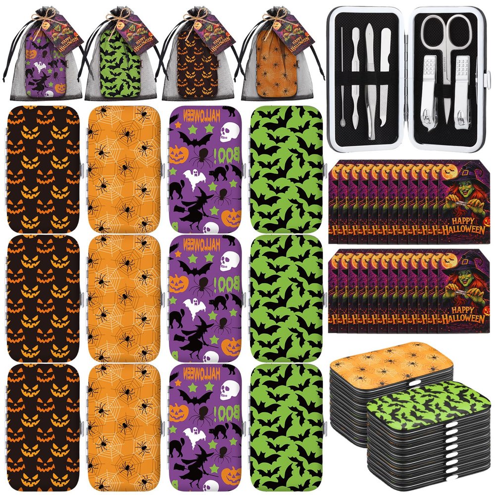Lanties 12 Sets Halloween Gifts Bulk for Women Manicure Set