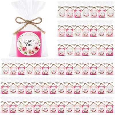 Leelosp 60 Set Mini Soap Favors for Baby Shower Wedding Guest, Floral Style