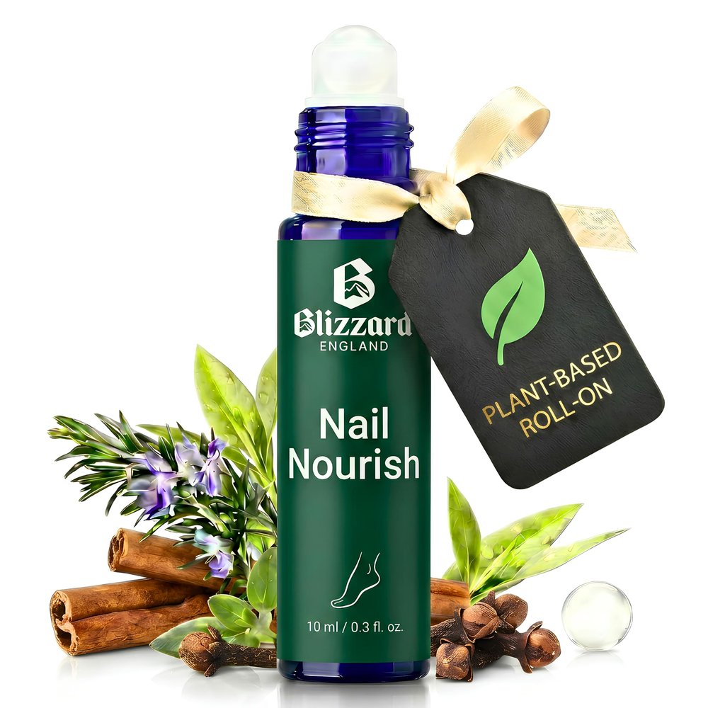 Blizzard NailNourish Roll-On for Fingernails and Toenails - Nourishing Nail Care Serum with Clove and Cinnamon Bark Extract - Conditions and Hydrates for Healthy-Looking Nails - 0.34 fl oz (10 ml)