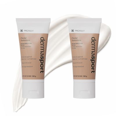 Dermasport SPF 50 Face Sunscreen for Athletes, Zinc Oxide, Reef-Safe
