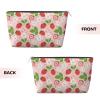 MANQINF Strawberry Makeup Bag for Purse,Fruit Cosmetic Pouch,Travel Organizer Zipper Toiletry Case for Women Men view 2