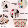 MANQINF Strawberry Makeup Bag for Purse,Fruit Cosmetic Pouch,Travel Organizer Zipper Toiletry Case for Women Men view 3