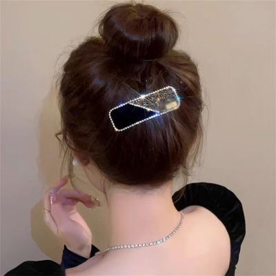 Small perfume velvet rhinestone hair clips female 2 side broken bangs clip headdress card accessories