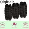 Knotless Pre-Separated Crochet Hair Wet and Wavy Super Wave Feather Crochet Hair Human Hair Natural Color 10inch 200g view 4