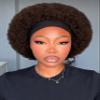 Afro Headband Wigs Short Afro Kinky Curly Wig Wear and Go Glueless Synthetic Wig Fluffy Bouncy Afro Headband Wigs for Black Women Daily Party (Dark Brown) view 1