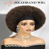 Afro Headband Wigs Short Afro Kinky Curly Wig Wear and Go Glueless Synthetic Wig Fluffy Bouncy Afro Headband Wigs for Black Women Daily Party (Dark Brown) view 2