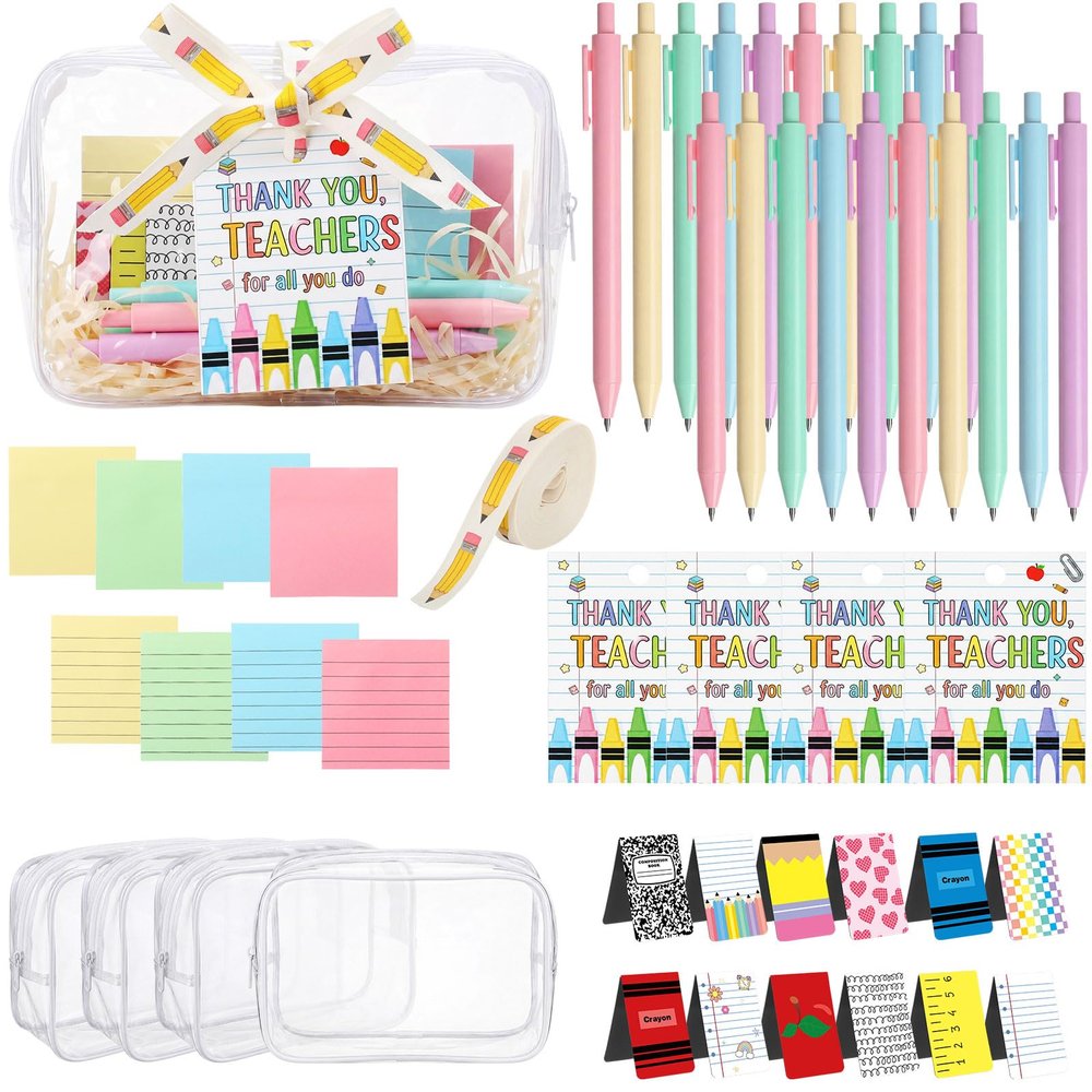 Pasimy 4 Sets/57 Pcs Back to School Teacher Appreciation Gifts Bulk