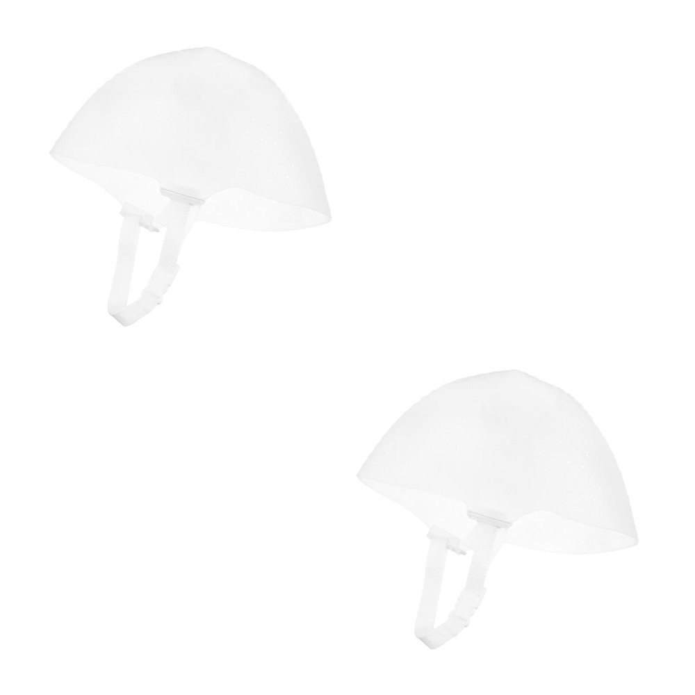 FRCOLOR Hair Highlighting Cap with Needle Hook 2pcs White