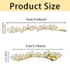 QXUJI 4PCS Gold Pearl Hair Clips, Wedding Bridal Hair Barrette view 2