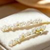 QXUJI 4PCS Gold Pearl Hair Clips, Wedding Bridal Hair Barrette view 3