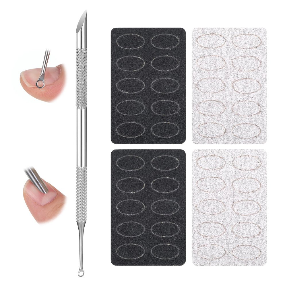 5PCS Metal Loop Cuticle Pusher and Scraper Stainless Steel Pre-Treatment