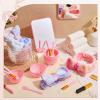 Teenyyou 12 Set Tie Dye Pink Spa Party Supplies for Girls Women Include Facial Mask Bowl with Stick Spatula Silicone Brush Mirror Headband Towel for DIY Spa Sleepover Slumber Wedding Party Favor view 4