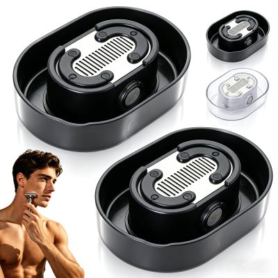 Razor Rinser 2.0, Portable Razor Cleaner Tool Quickly, the Clean Shave Razor Rinser Suitable for Most Head Razors, Straight Razor Holder, No Electricity Require (Black * 2PCS)