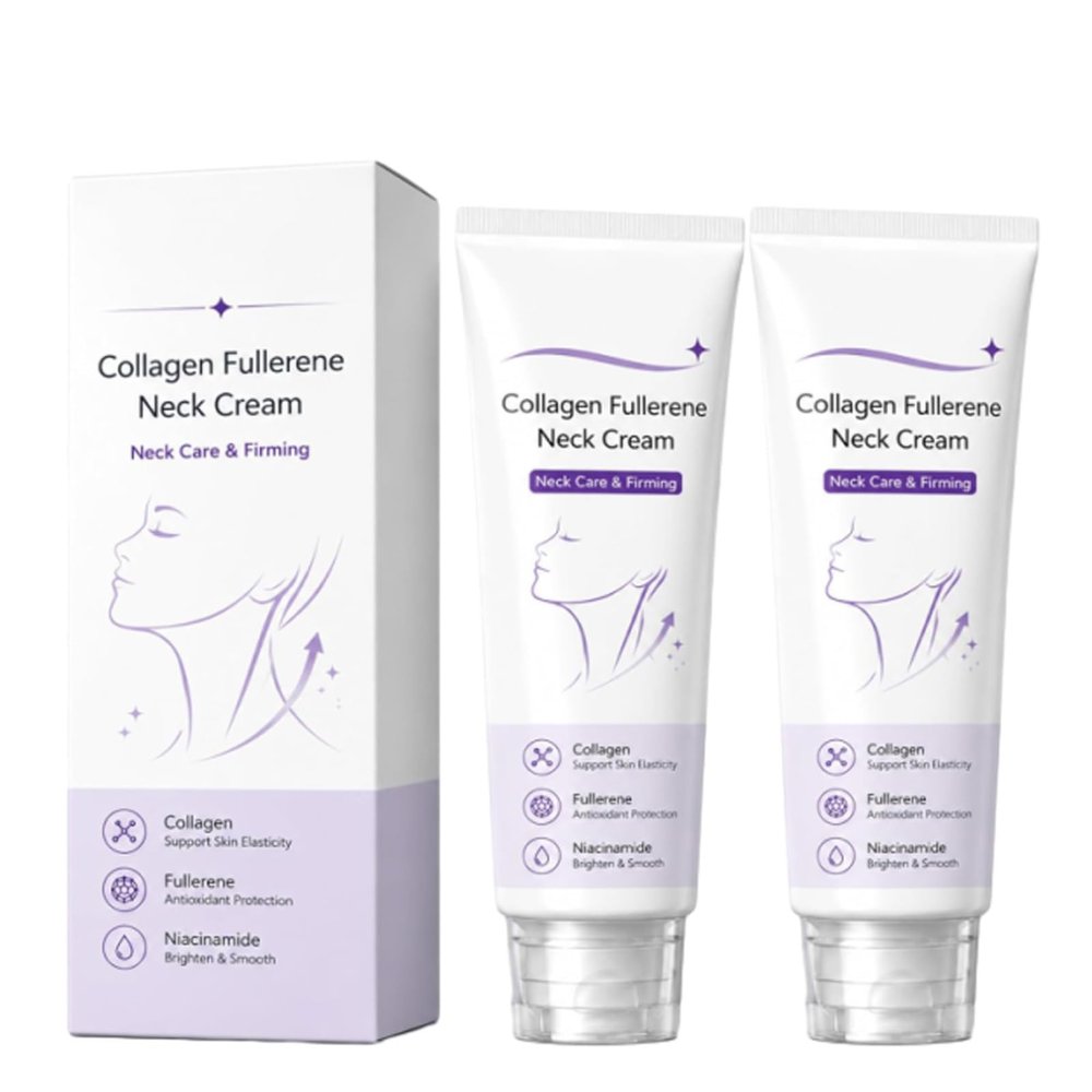 Neck Cream, Magic Collagen Fullerene Neck Cream, Suitable for everyone (2pcs)