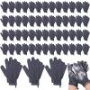 Didaey 104 Pcs Exfoliating Glove Bulk Shower Gloves with Hanging Loop Exfoliating Body Scrubber Dead Skin Remover for Body Bath Beauty Spa Massage Scrubs Men Women Bathing(Dark Grey) view 1