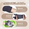Didaey 104 Pcs Exfoliating Glove Bulk Shower Gloves with Hanging Loop Exfoliating Body Scrubber Dead Skin Remover for Body Bath Beauty Spa Massage Scrubs Men Women Bathing(Dark Grey) view 3