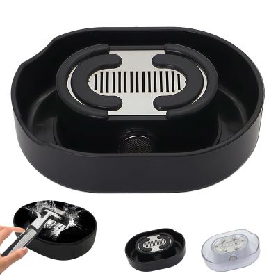 Upgraded The Razor Rinser, Razor Cleaner, Razor Rinser Cleaner, Cleans Blades No Electricity Required, Manual Push Type Razor Rinser, Straight Razor Holder, for Most Head Razors (Black*1)