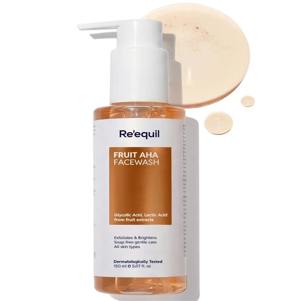 R'quil Fruit AHA Face Wash, Promotes Even Skin Tone, Soft and Smooth Skin, for All Skin Types, 5.07 fl.oz., Pack of 2