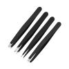 Eyebrow Clip 4-Piece Set - Hair Removal and Shaping Scissors - Stainless Steel Beard Removal Tool - Suitable for Both Men and Women (Black) view 1