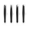 Eyebrow Clip 4-Piece Set - Hair Removal and Shaping Scissors - Stainless Steel Beard Removal Tool - Suitable for Both Men and Women (Black) view 2