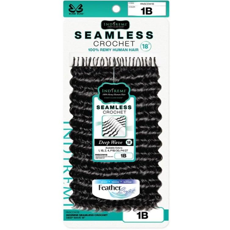 Bobbi Boss 100% Remy Human Hair Seamless Crochet Waves