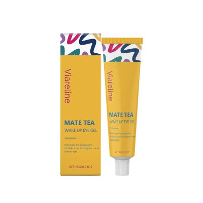 Viareline Mate Tea Wake Up Eye Gel, Gel Form, with Glycerin, Tocopherol & Ilex Paraguariensis Extract, Firms, Brightens and Hydrates, 0.53 Oz