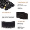 MLMYBAYEA 1B Curly Bundles Human Hair Natural Black Kinky Curly Human Hair Bundles Unprocessed Color 1B Virgin Remy Hair Extensions Total 300 Grams for Women 14 16 18 Inch view 3