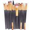 15 Piece Makeup Brush Set, Foundation, Eyeshadow, Blending, Contour Brushes with Black Handles view 1