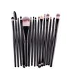 15 Piece Makeup Brush Set, Foundation, Eyeshadow, Blending, Contour Brushes with Black Handles view 2