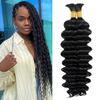 Human Braiding Hair for Boho Braids Human 110g 16 Inch Curly Boho Hair for Braiding Knotless 12A Deep Wave Bulk Bohemian 2 Bundles view 1