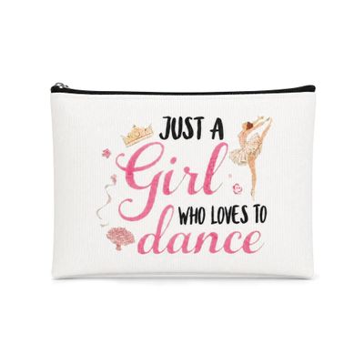 YURUGEAR Dance Makeup Bag for Gift, Cosmetic Bag with Zipper