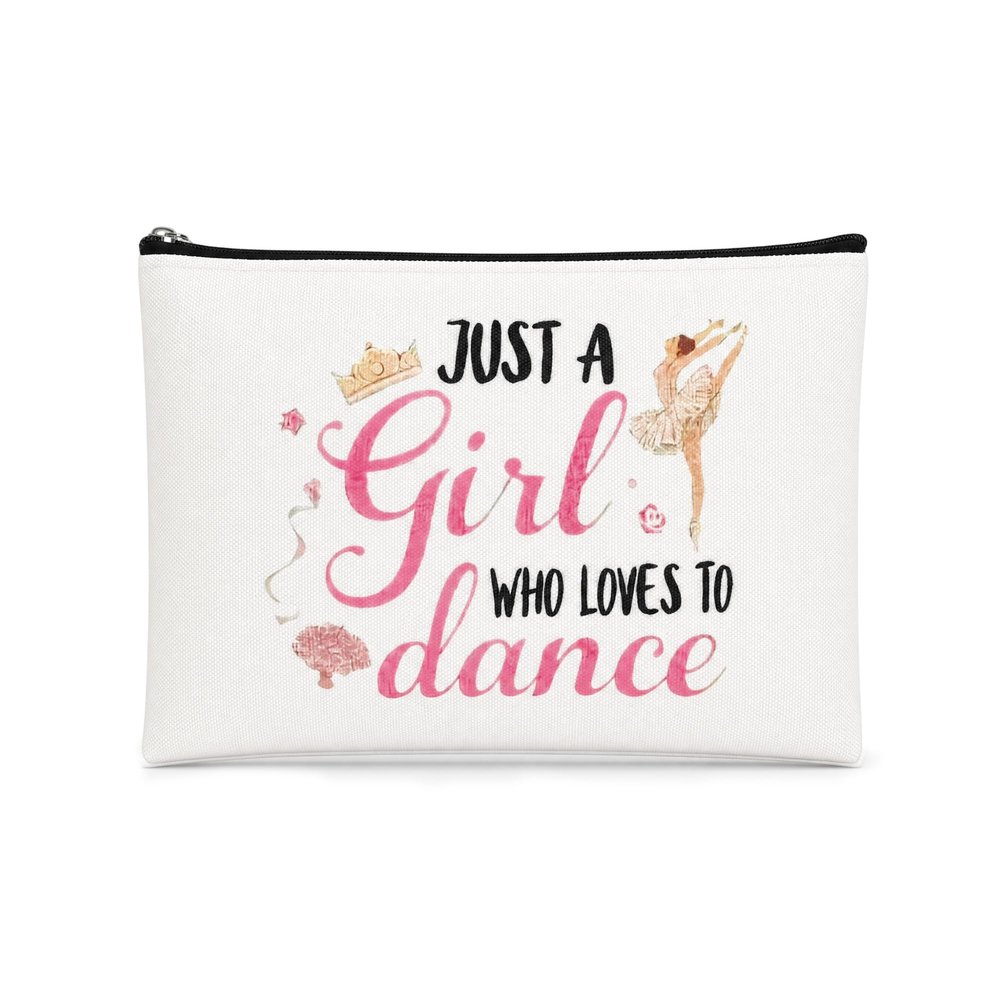 YURUGEAR Dance Makeup Bag for Gift, Cosmetic Bag with Zipper