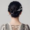 2 Pcs Hair Sticks for Buns, French Pins Hair, Metal Hairpins, Buns and Updos with No HairDamage, HairSticks for Women Fine Thickhair (7 Inch, Silver & Black) view 4