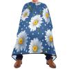 ALAZA Daisies Floral Polka Dotblue Barber Cape for Men Women, Waterproof Haircut Apron Beard Shaving Bib Hair Cutting Cloth 55 x 65 Inch view 2