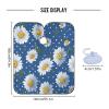 ALAZA Daisies Floral Polka Dotblue Barber Cape for Men Women, Waterproof Haircut Apron Beard Shaving Bib Hair Cutting Cloth 55 x 65 Inch view 3