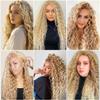 P27/613 Hilight Blonde Bundles Human Hair Water Wave Bundles 12 14 16 Inch Honey Blonde Unprocessed Brazilian Virgin Hair 3 Bundle Deals Quick Weave Hair Extensions 50 Gram Per Bundle view 2