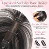 SEGO Hair Toppers for Women Real Human Hair for Widened Part With Wispy Bangs, 3 * 13 cm Hand-tied No-Edge Invisible Ultra Thin Human Hair Topper for Thinning Hair -10 Inch #01B Natural Black view 3