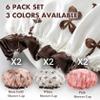 6PCS Shower Cap,Double Waterproof Shower Caps,Reusable Hair Cap for Shower,Bath Bonnet for Women Men,Long & Short Hair(Rose Gold,Pink,White) view 2