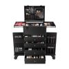 Makeup Train Case with Drawer, Stagiant Rolling Makeup Case with Wheels, Profesional Nail Trolley Cart Salon Station Rolling Makeup Train Case Cosmetology Case Organizer Cases for Artist Teach Trunk view 1