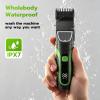 Beard Trimmer for men, Vacuum Mustache Trimmer Electric Shaver, Green view 3