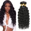 #1B Black Bundles Human Hair Water Wave Bundles 30 32 34 Inch Natural Black Water Wave Bundle Human Hair Extensions Unprocessed Virgin Remy Hair 3 Bundle 50 Gram Per Bundle For Women view 1