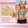 #613 Human Braiding Hair Blonde Deep Wave Braiding Hair 24 24 24 Inch Unprocessed Virgin Hair 613 Blonde Boho Human Hair for Braiding 3 Bundle 150g view 3