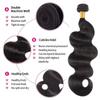 #1B Human Hair Bundles Body Wave Bundles Human Hair 34 34 34 Inch SeeGovie Unprocessed Brazilian Virgin Hair Natural Black Body Wave Bundle Human Hair Extensions 150 Gram view 3